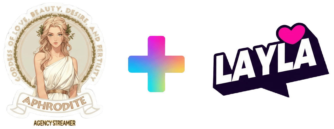 Logotipo de Agencia Afrodita en dorado champán sobre fondo oscuro